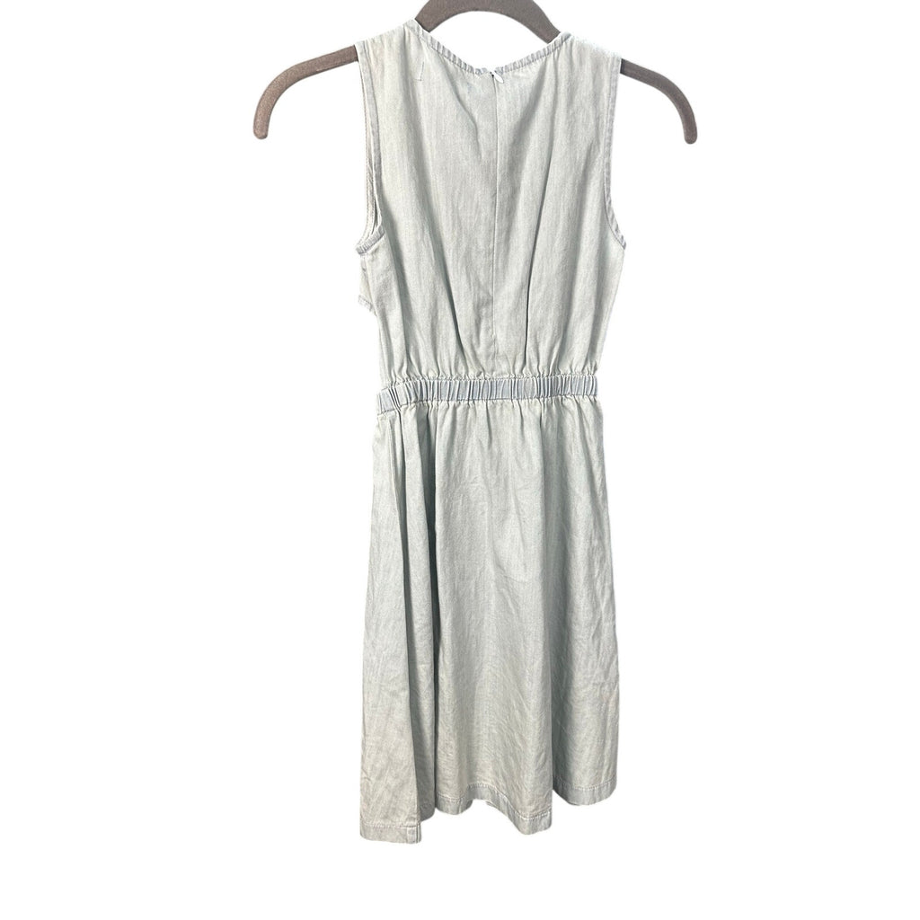 383-"New Girl" Blue Denim Tie Dress by Rowe size 7Y