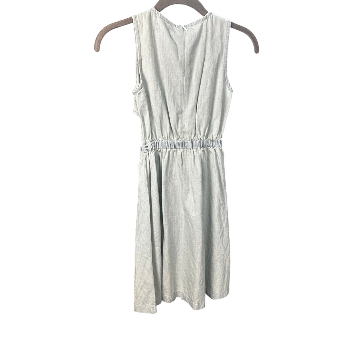 383-"New Girl" Blue Denim Tie Dress by Rowe size 7Y