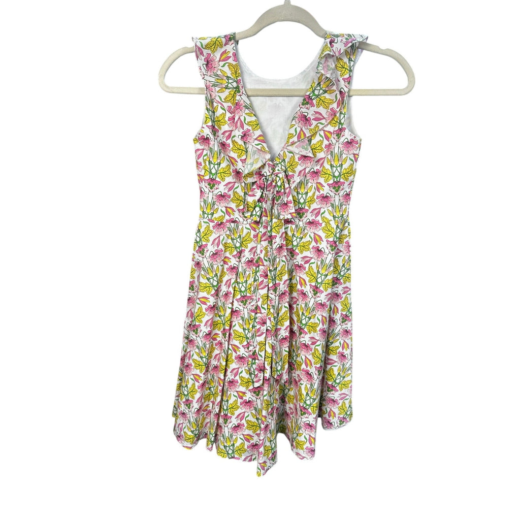 316-Bella Bliss Girls Sleeveless Floral Pleated Fit & Flare Dress size 12