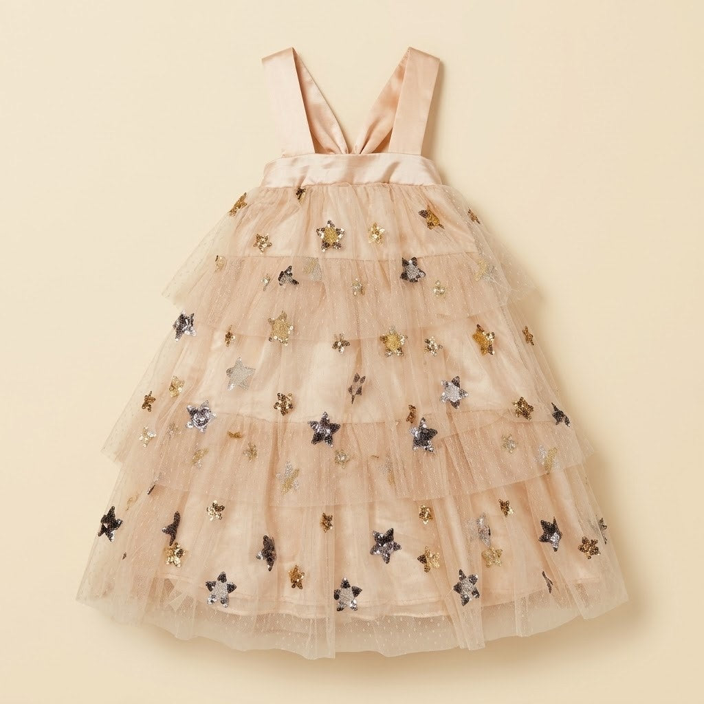 181-NWT EleStory Girls Starlet Sequin Tulle Dress 2-3T