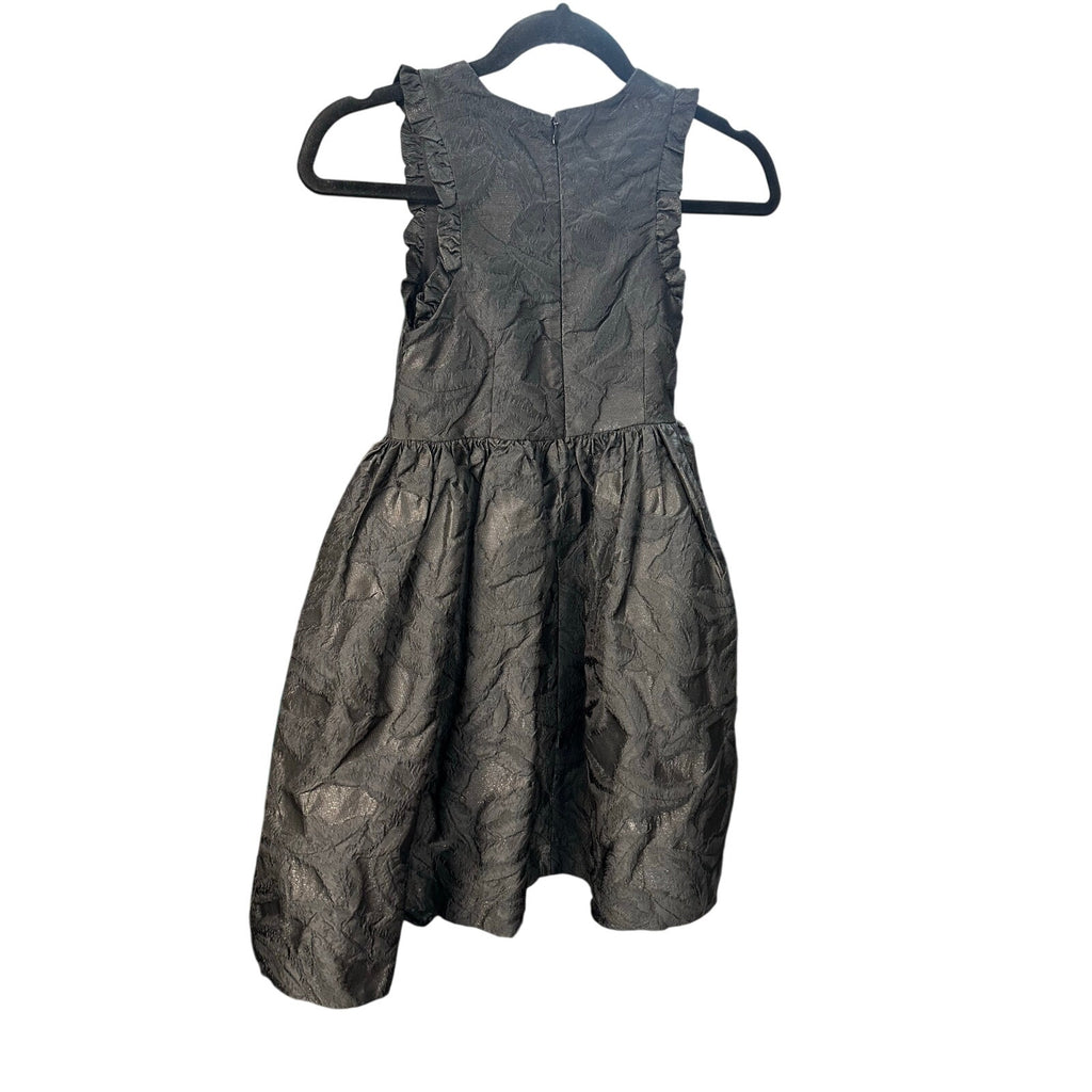 083-Molo Girls Black Cortney Textured Jacquard Special Occasion Dress Size 9/10