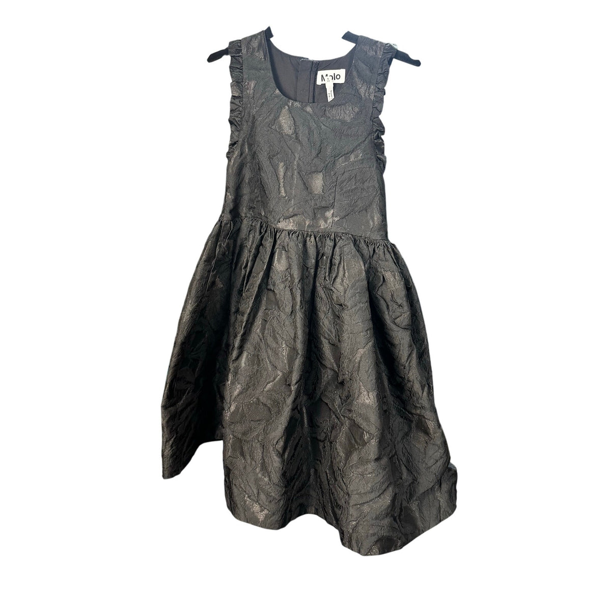 083-Molo Girls Black Cortney Textured Jacquard Special Occasion Dress Size 9/10