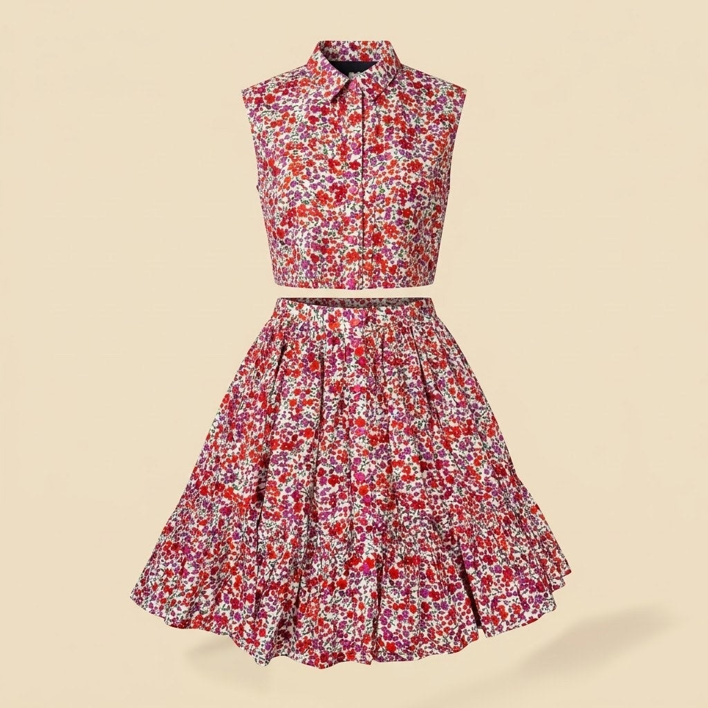 195-Philosophy di Lorenzo Serafini Kids Girls Floral 2-Pc Set Sz 10/12 (No Tag)